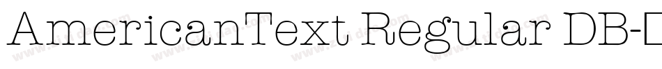 AmericanText Regular DB字体转换